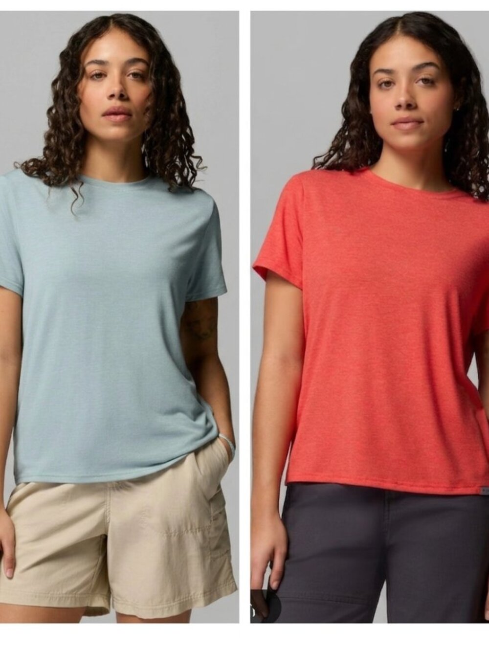 Columbia Omni-Shade Short Sleeve T-Shirt Lot of 2 Coral Pink Mint Green Size S